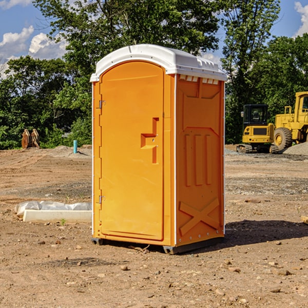 how often are the portable restrooms cleaned and serviced during a rental period in Shiloh North Carolina